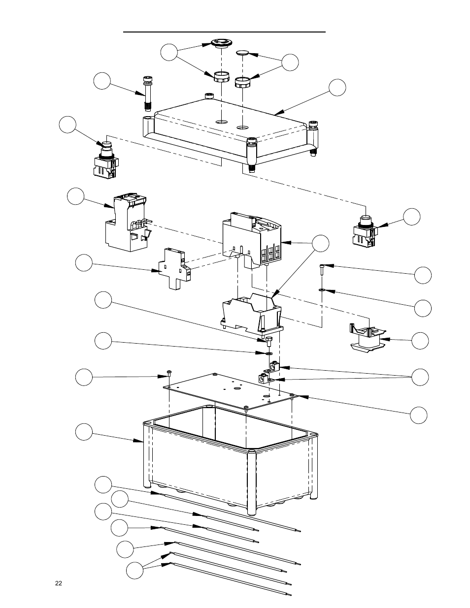 Starter box, 460v | Diamond Products CC100 User Manual | Page 22 / 24