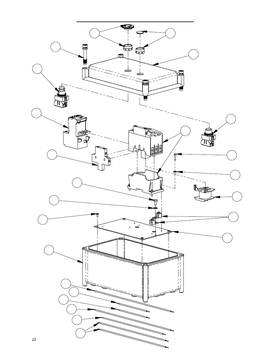 Starter box, 230v…………………………………………………..…..…22 | Diamond Products CC200 User Manual | Page 22 / 28