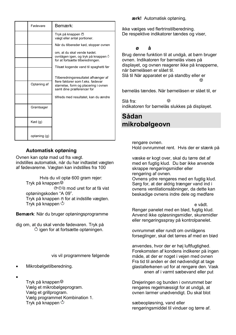 Sådan vedligeholder du din mikrobølgeovn | Gorenje SMO-23 DGW User Manual | Page 133 / 177