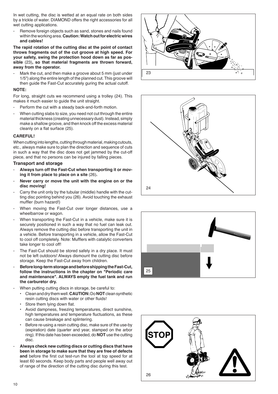 Diamond Products Fast-Cut SLR User Manual | Page 10 / 32