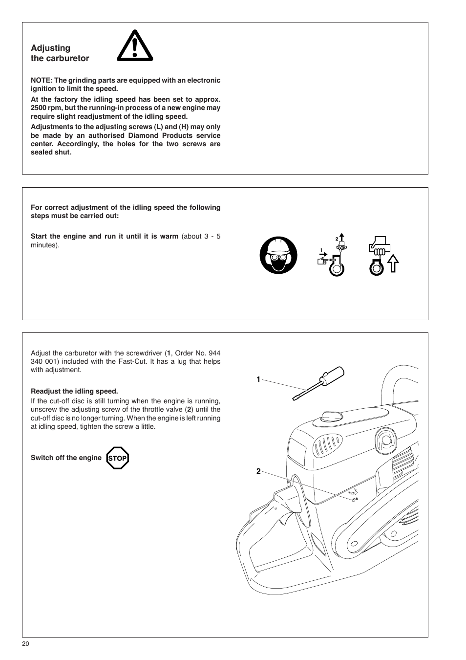 Diamond Products Fast-Cut SLR User Manual | Page 20 / 32