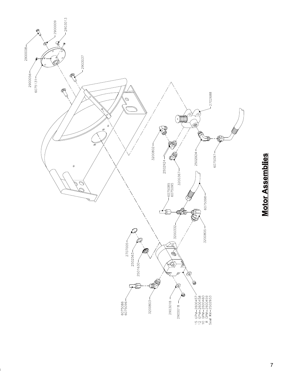 Motor assemblies | Diamond Products HSFC 25 LW User Manual | Page 7 / 8