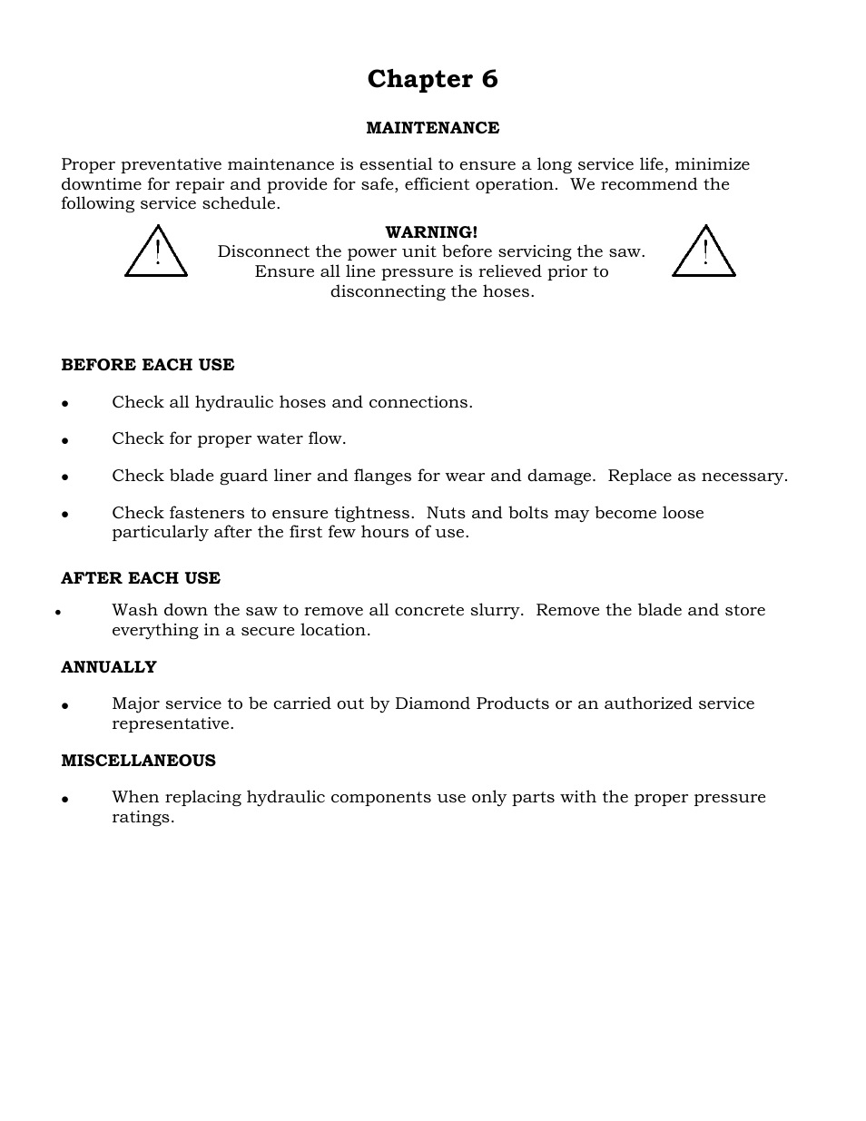 Chapter 6 | Diamond Products CC21 User Manual | Page 10 / 12