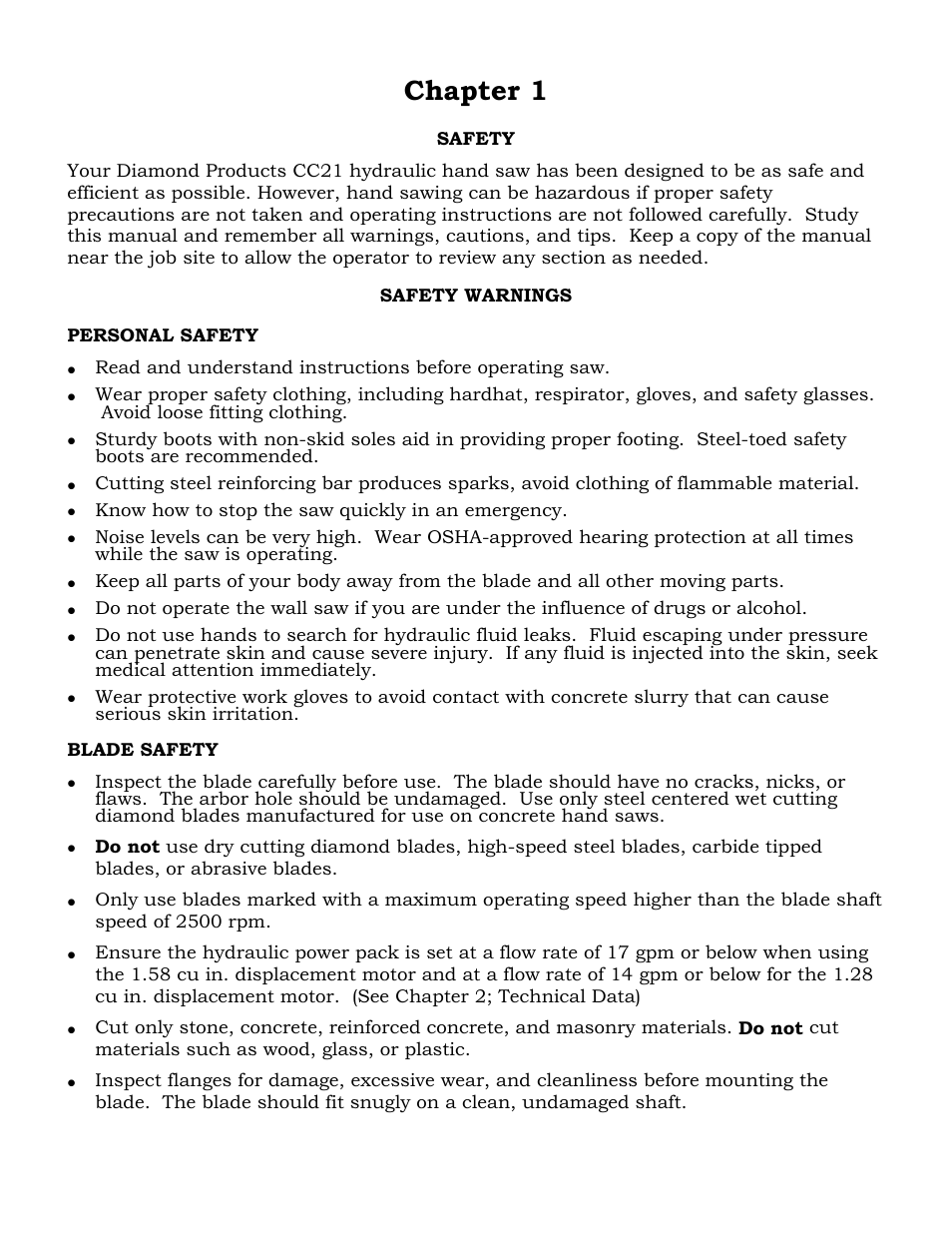 Chapter 1 | Diamond Products CC21 User Manual | Page 3 / 12