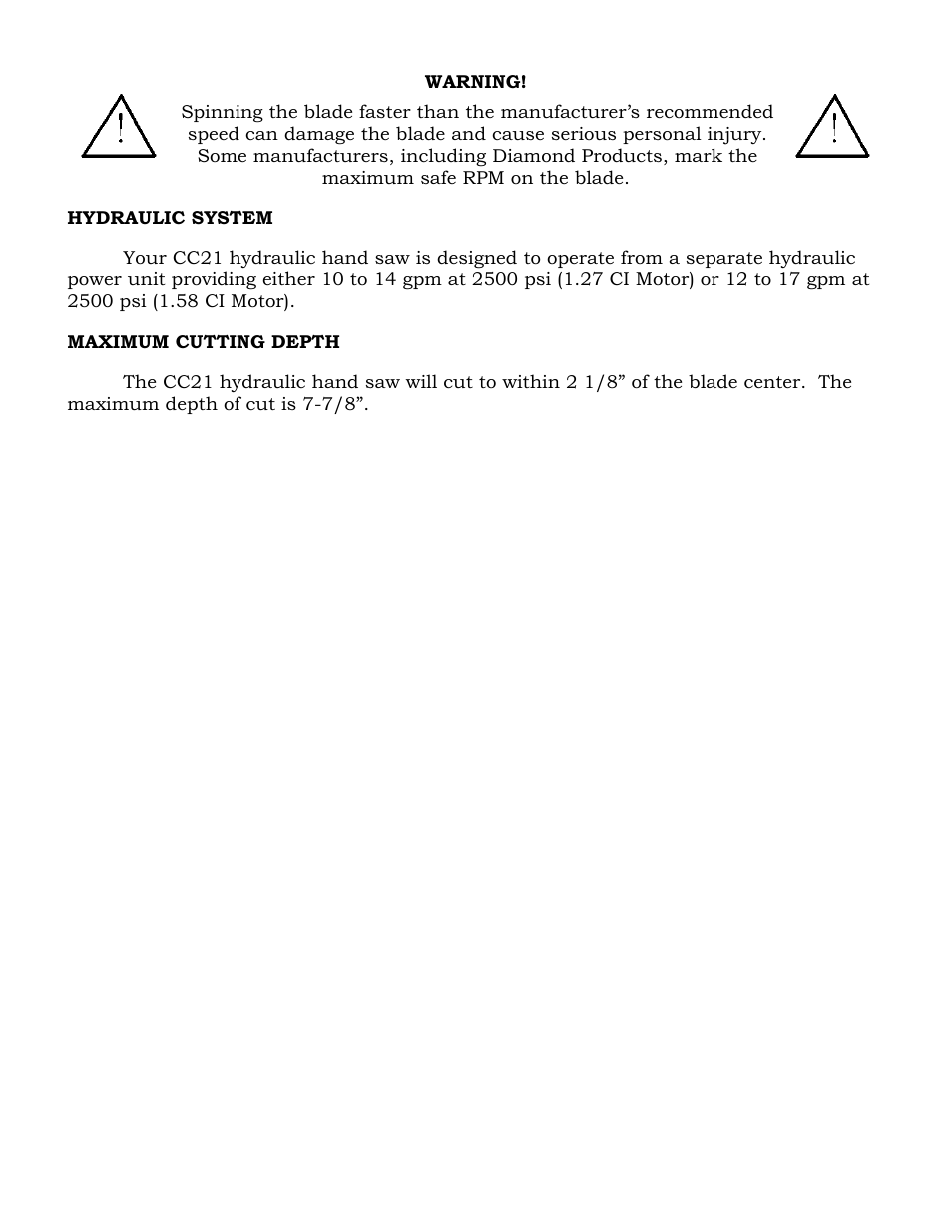 Diamond Products CC21 User Manual | Page 6 / 12