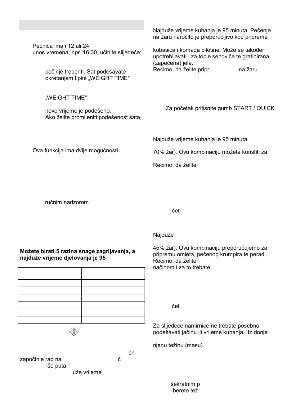 Uputstva za upravljanje | Gorenje MO-20 DGS User Manual | Page 14 / 97