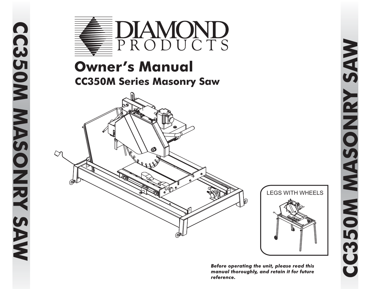 Diamond Products CC350M User Manual | 18 pages