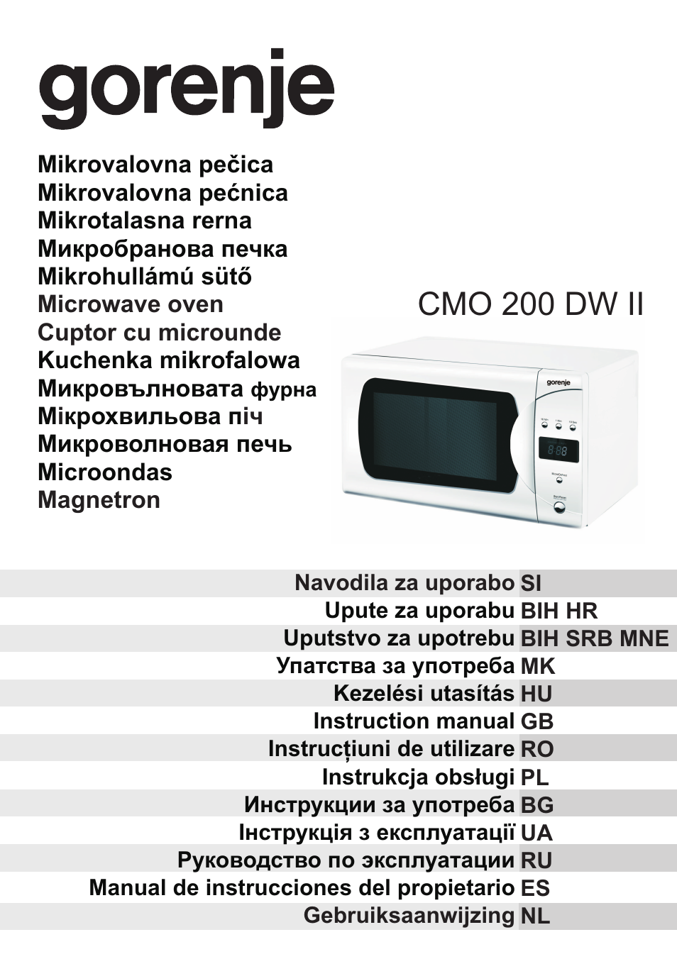 Gorenje CMO-200 DWII User Manual | 125 pages