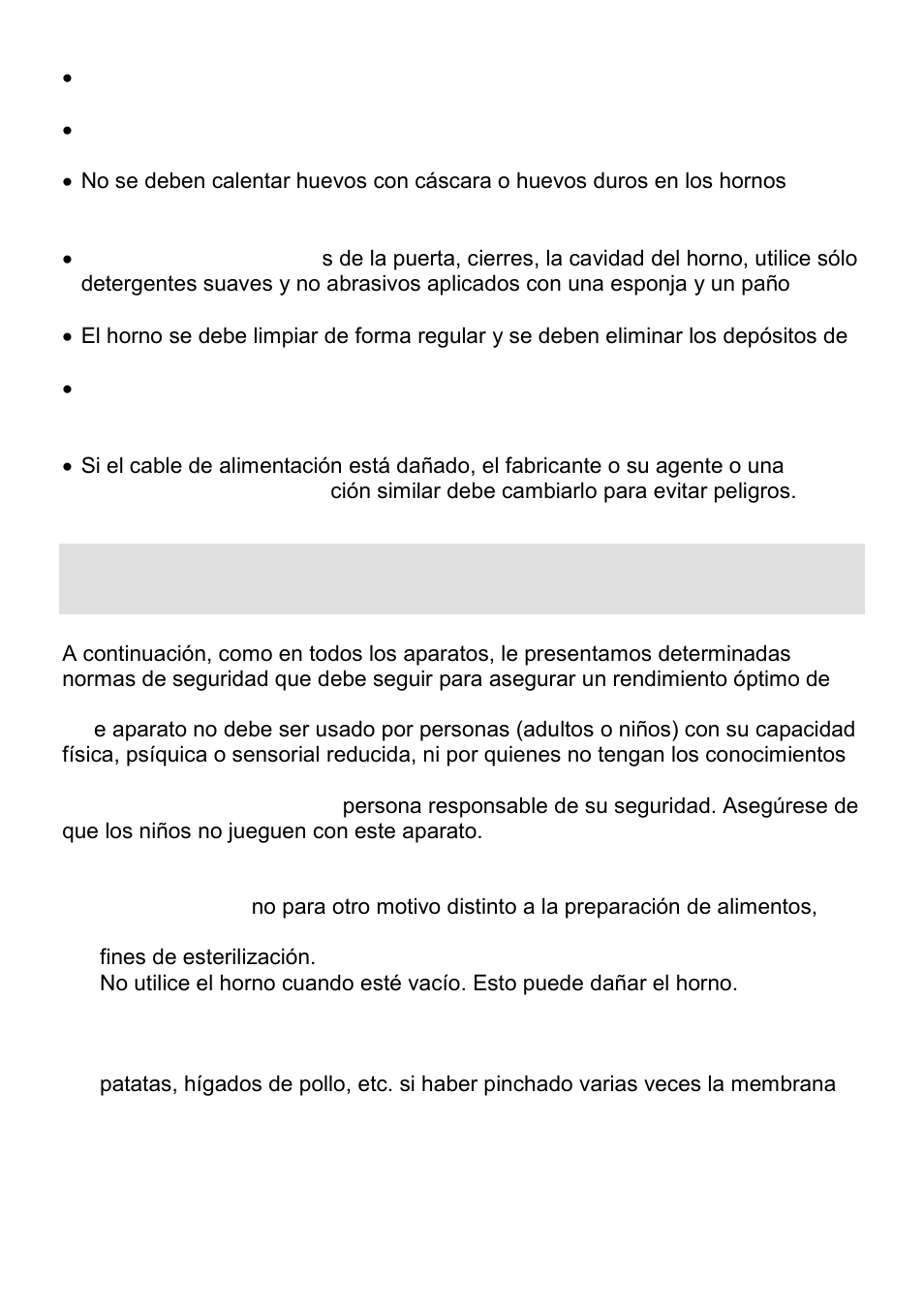 Instrucciones de seguridad para uso general | Gorenje CMO-200 DWII User Manual | Page 110 / 125