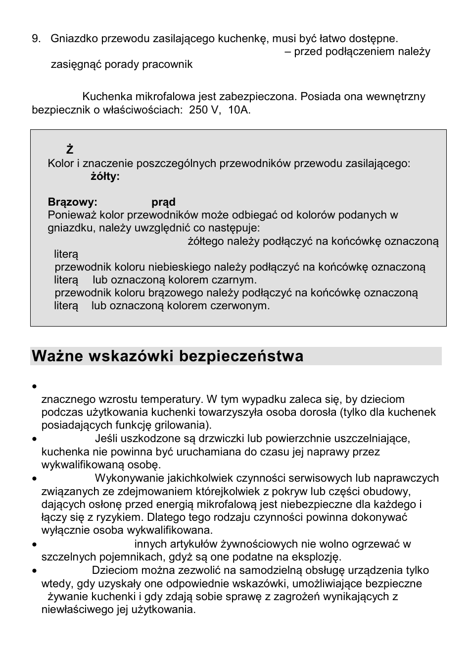 Ważne wskazόwki bezpieczeństwa | Gorenje CMO-200 DWII User Manual | Page 70 / 125