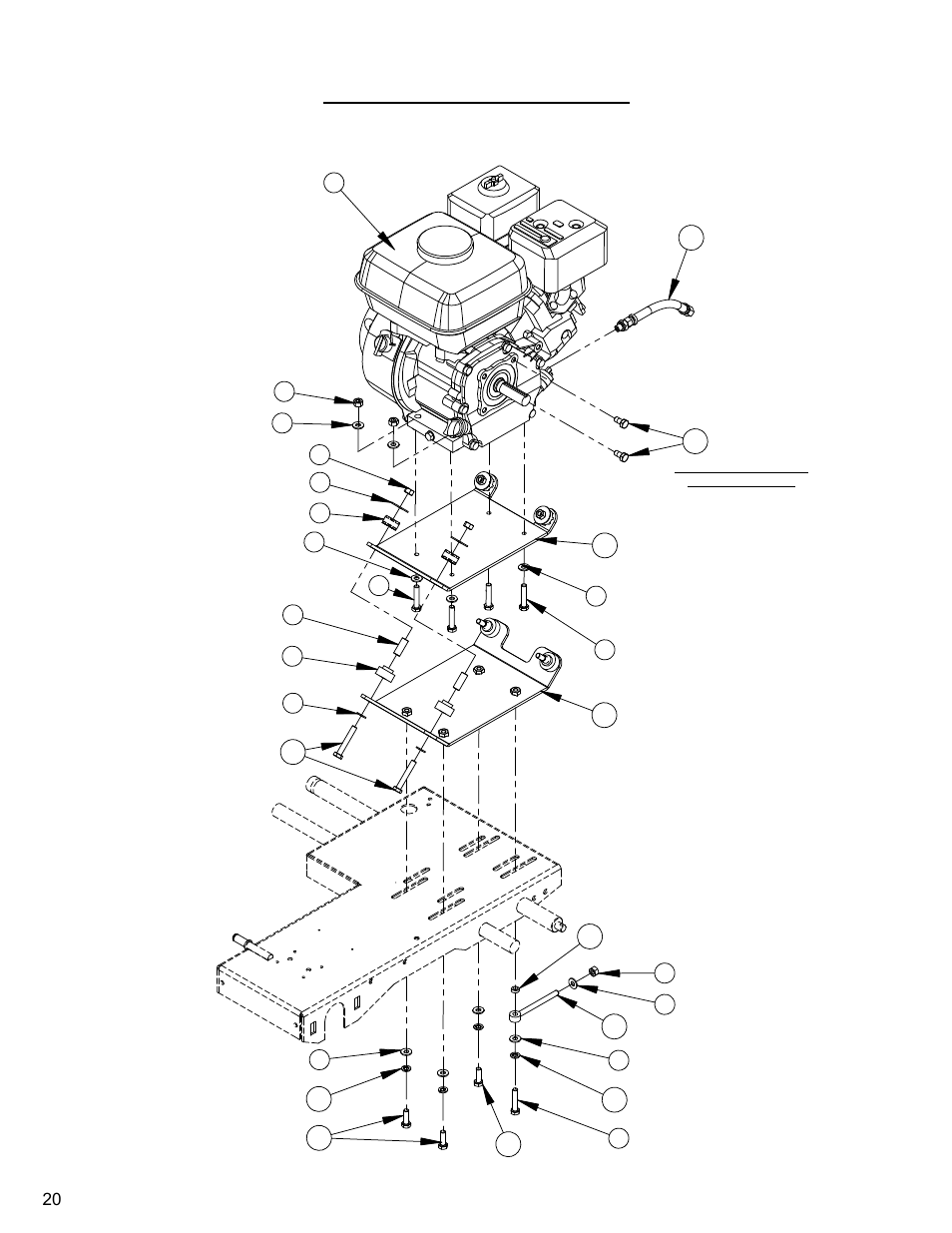 20_21_6.5hp lifan gas engine mount, Lifan 6.5hp engine assembly | Diamond Products CC500MXLII User Manual | Page 20 / 40