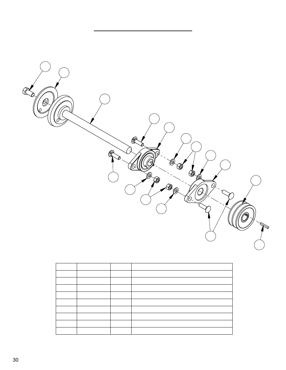 30_blade shaft assembly - elect, Blade shaft assembly - electric | Diamond Products CC500MXLII User Manual | Page 30 / 40