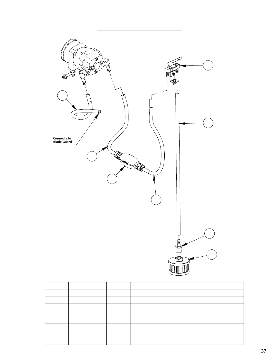37_water hose assembly, Water hose assembly - gas | Diamond Products CC500MXLII User Manual | Page 37 / 40