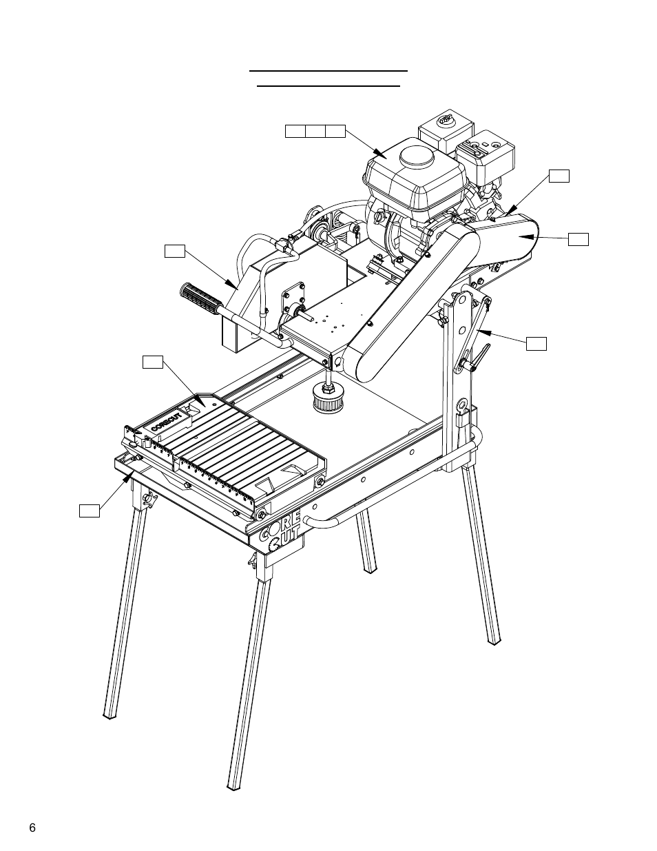 06_07_total gas engine assembly, Cc500m xl2 gas saw pictorial page index | Diamond Products CC500MXLII User Manual | Page 6 / 40