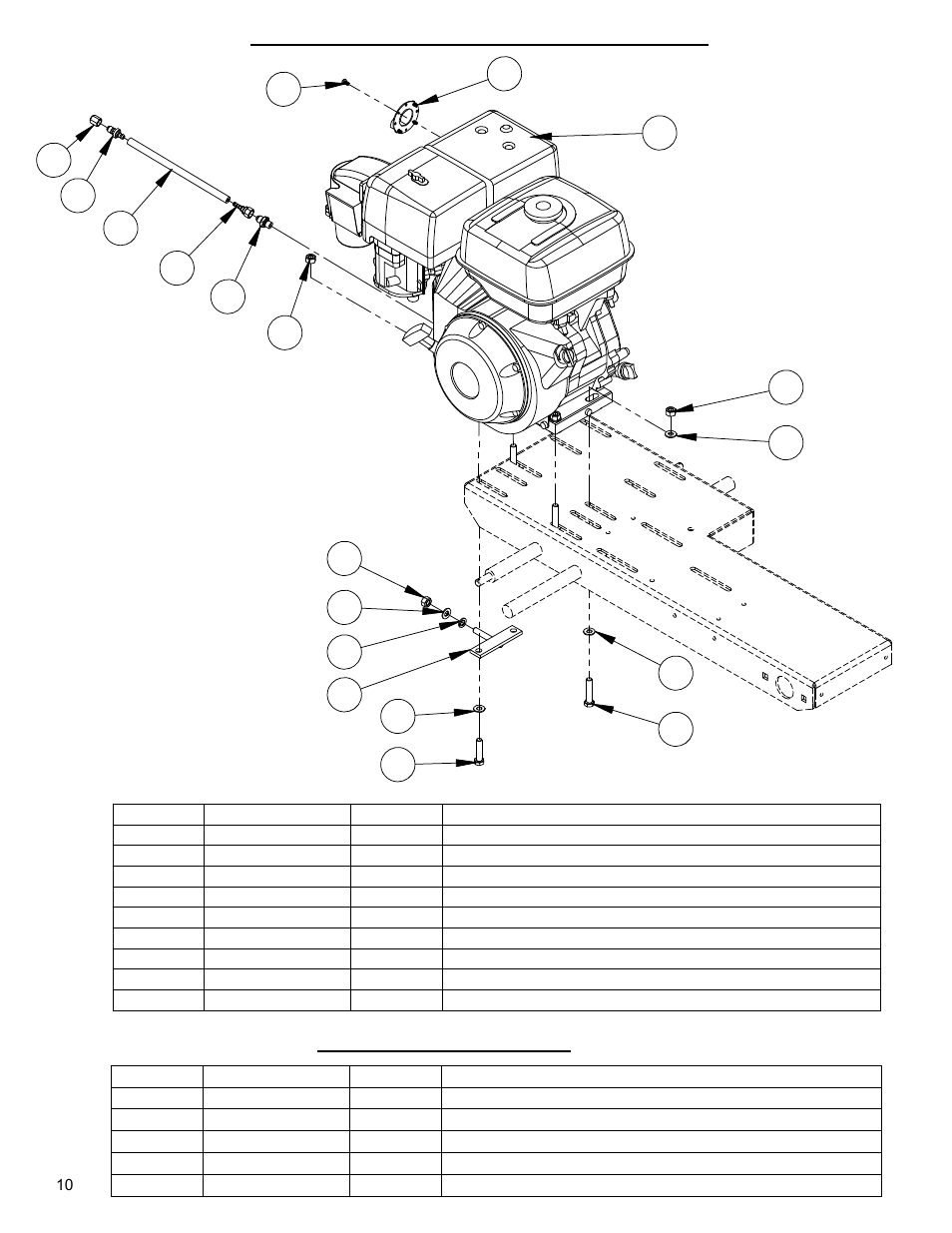 08_8hp honda_6014114, 8hp gas engine mount assembly and oil drain hose | Diamond Products CC800M User Manual | Page 10 / 56