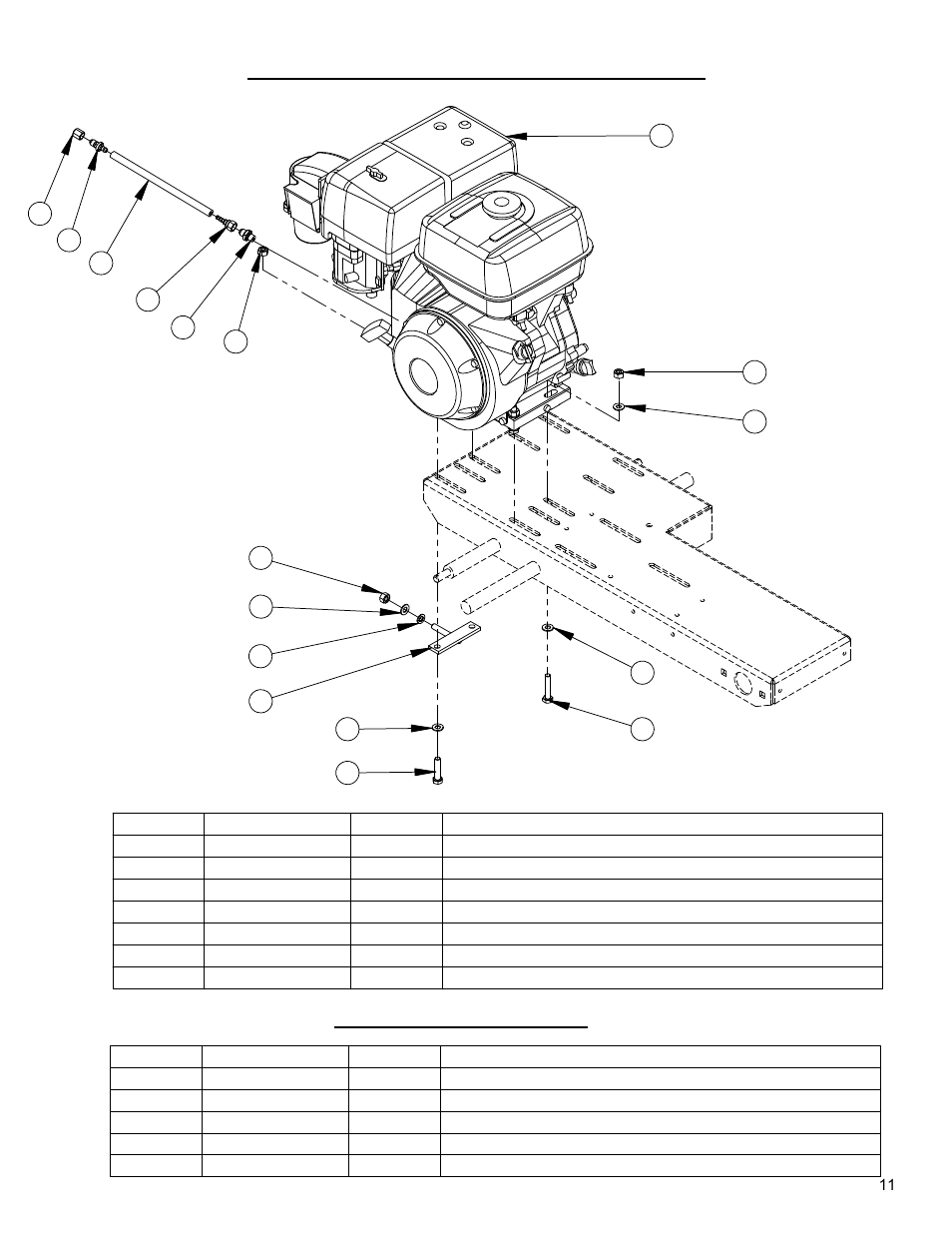 09_9hp_lifan_6014116, 9hp gas engine mount assembly and oil drain hose | Diamond Products CC800M User Manual | Page 11 / 56