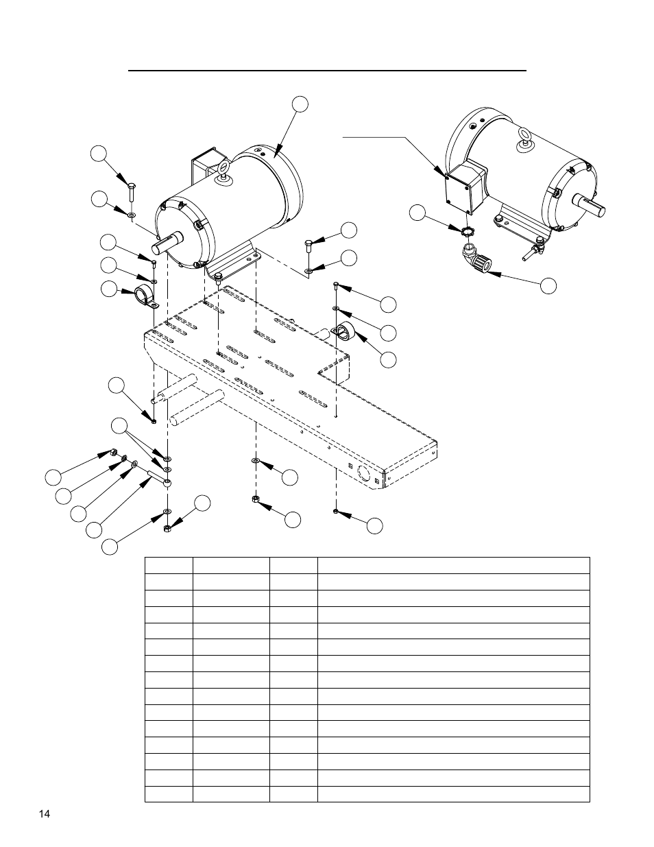 12_5hp_3ph_6030244 - sheet1, 5hp-3ph electric motor mount assembly | Diamond Products CC800M User Manual | Page 14 / 56