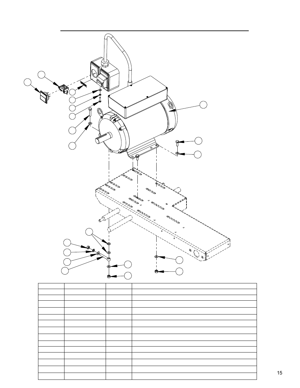 13_7.5hp_1ph_6030245, 5hp-1ph electric motor mount assembly | Diamond Products CC800M User Manual | Page 15 / 56