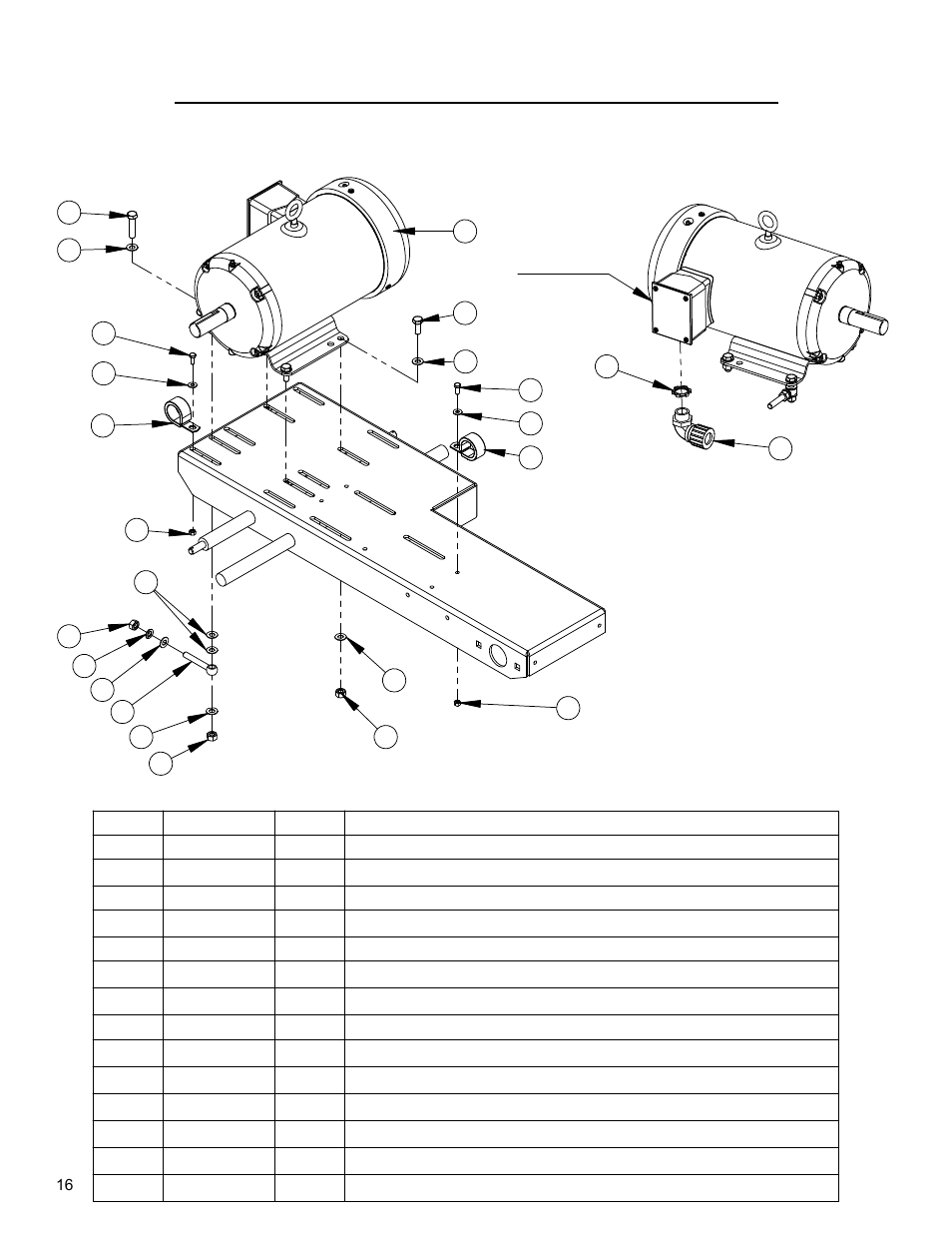 14_7.5hp_3ph_6030246, 5hp- 3ph electric motor mount assembly | Diamond Products CC800M User Manual | Page 16 / 56