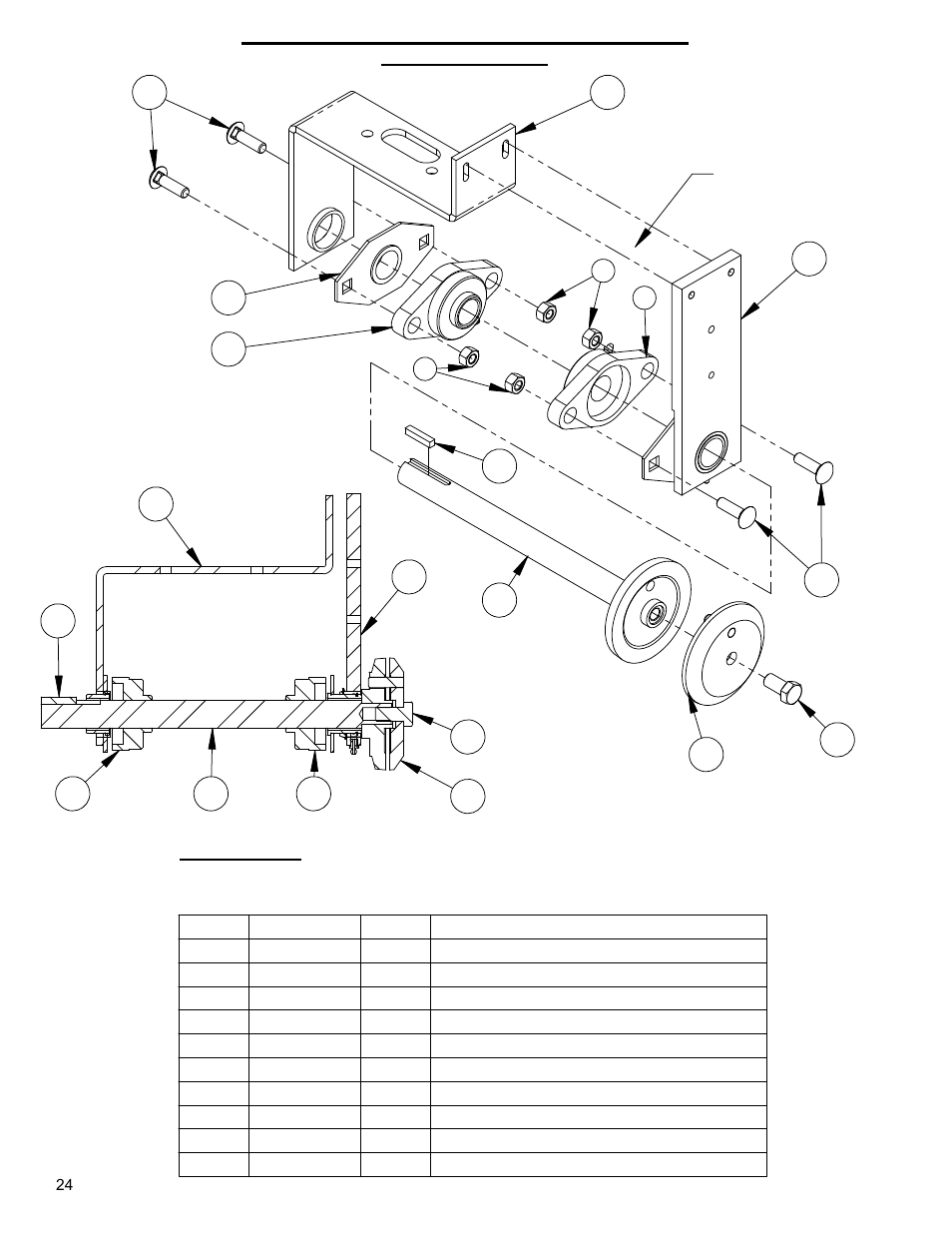 21_blade_shaft_wo_pulley_603044, Blade shaft assembly without pulley | Diamond Products CC800M User Manual | Page 24 / 56