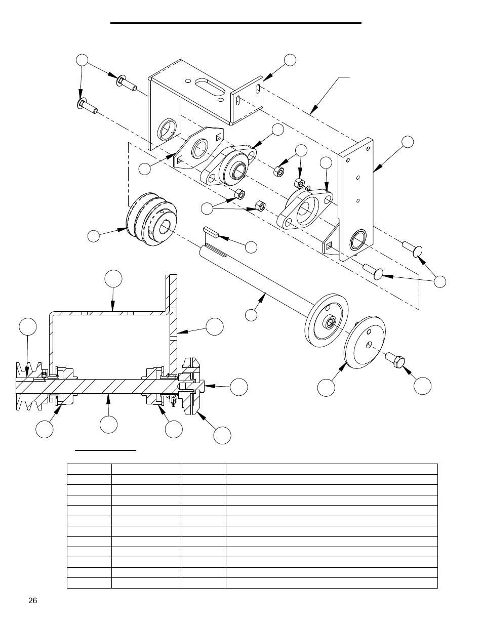 23_gas_blade_shaft_6030456, Gas blade shaft assembly with pulley | Diamond Products CC800M User Manual | Page 26 / 56