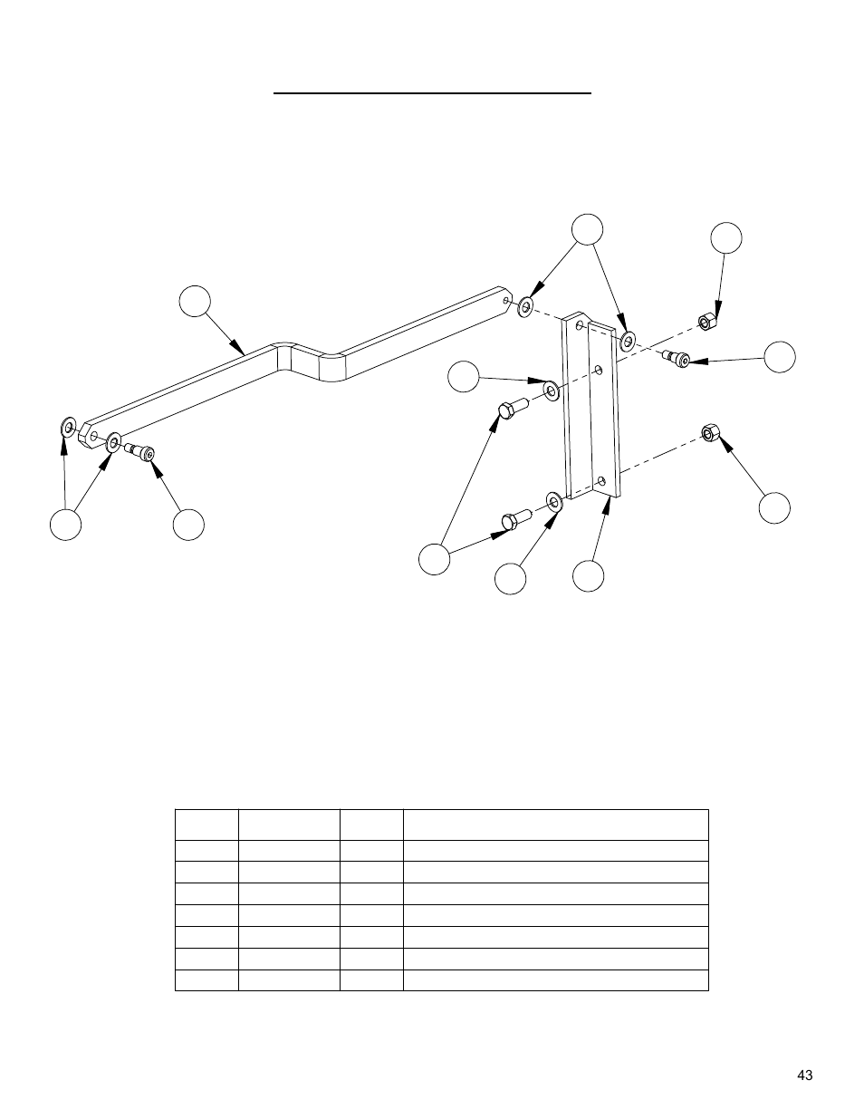 40_leveling_arm_6030239, Leveling arm assembly | Diamond Products CC800M User Manual | Page 43 / 56