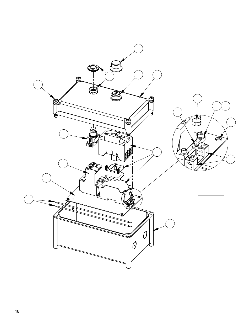 42_43_ starter box 380v 3ph_6011555, Starter box assembly 380v 3ph -47, Scale 1 : 1.5 | Detail a | Diamond Products CC800M User Manual | Page 46 / 56