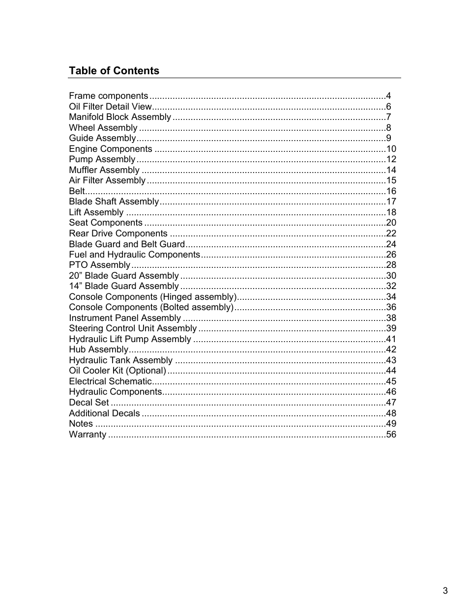 Diamond Products CC7874XL User Manual | Page 3 / 56