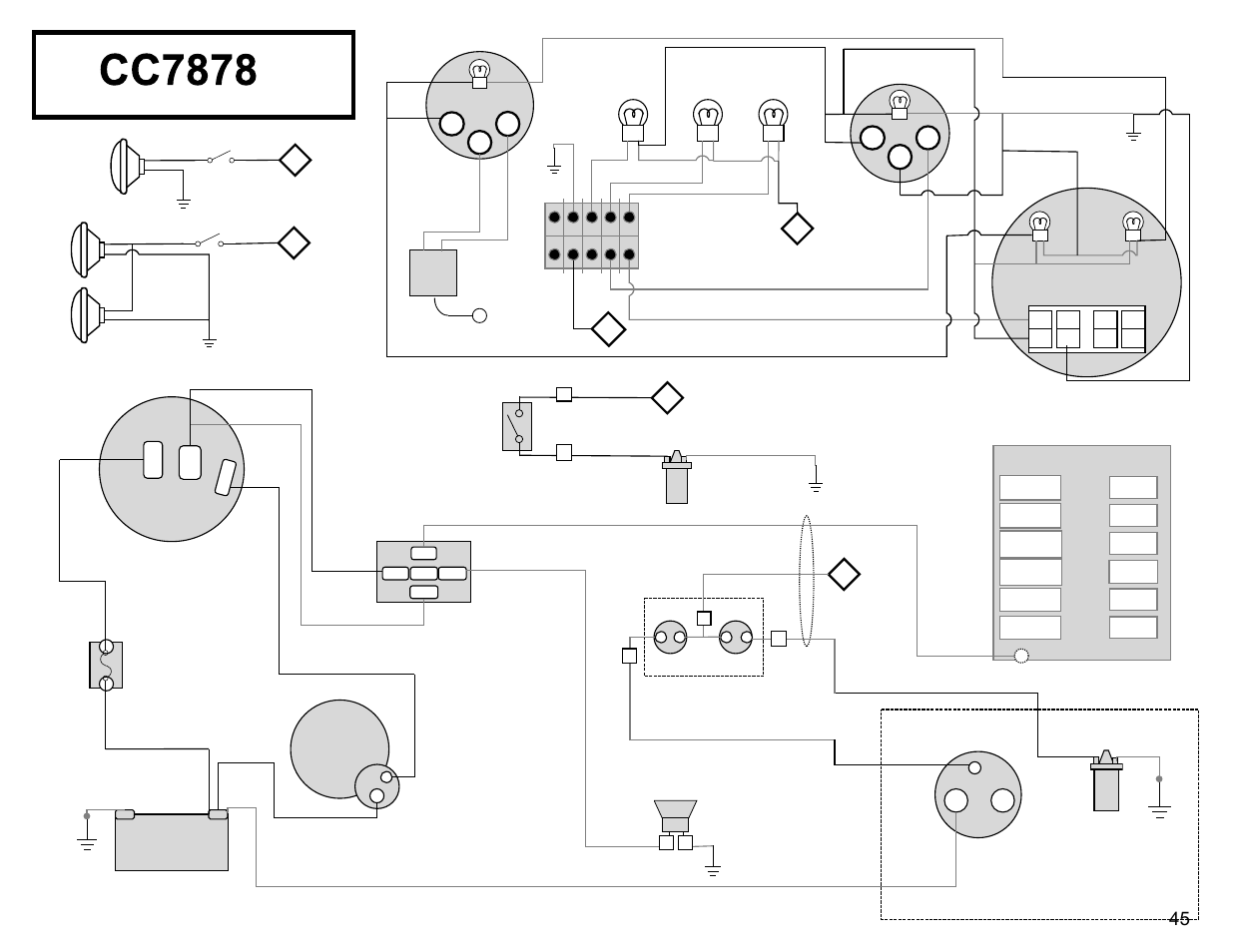 Electrical, Hydraulic raise lower pump assembly | Diamond Products CC7874XL User Manual | Page 45 / 56