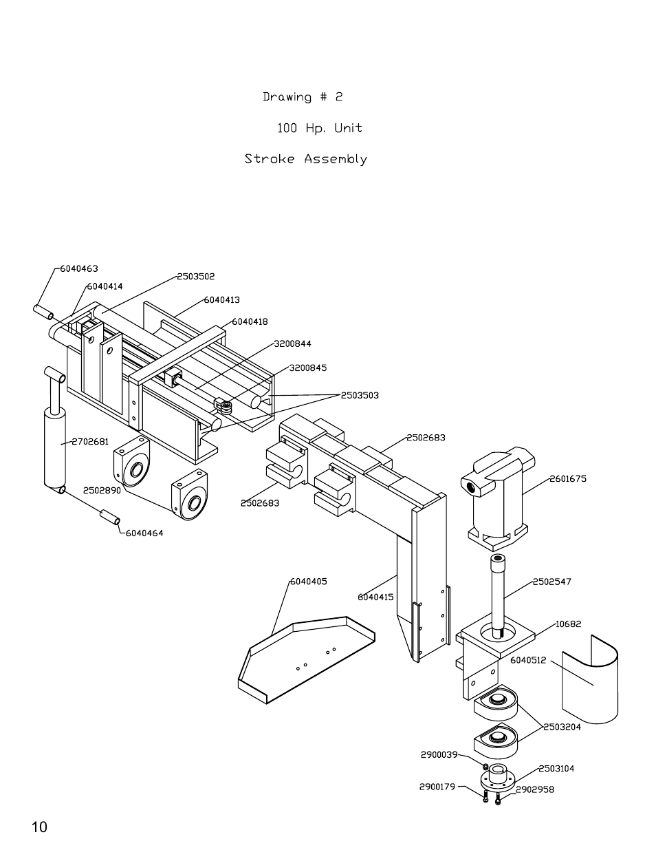 100hp stroke ass'y (pre 2005) dwg, Untitled, Oke assembly 80hp (pre 2005) | Diamond Products CS-2000 User Manual | Page 10 / 32