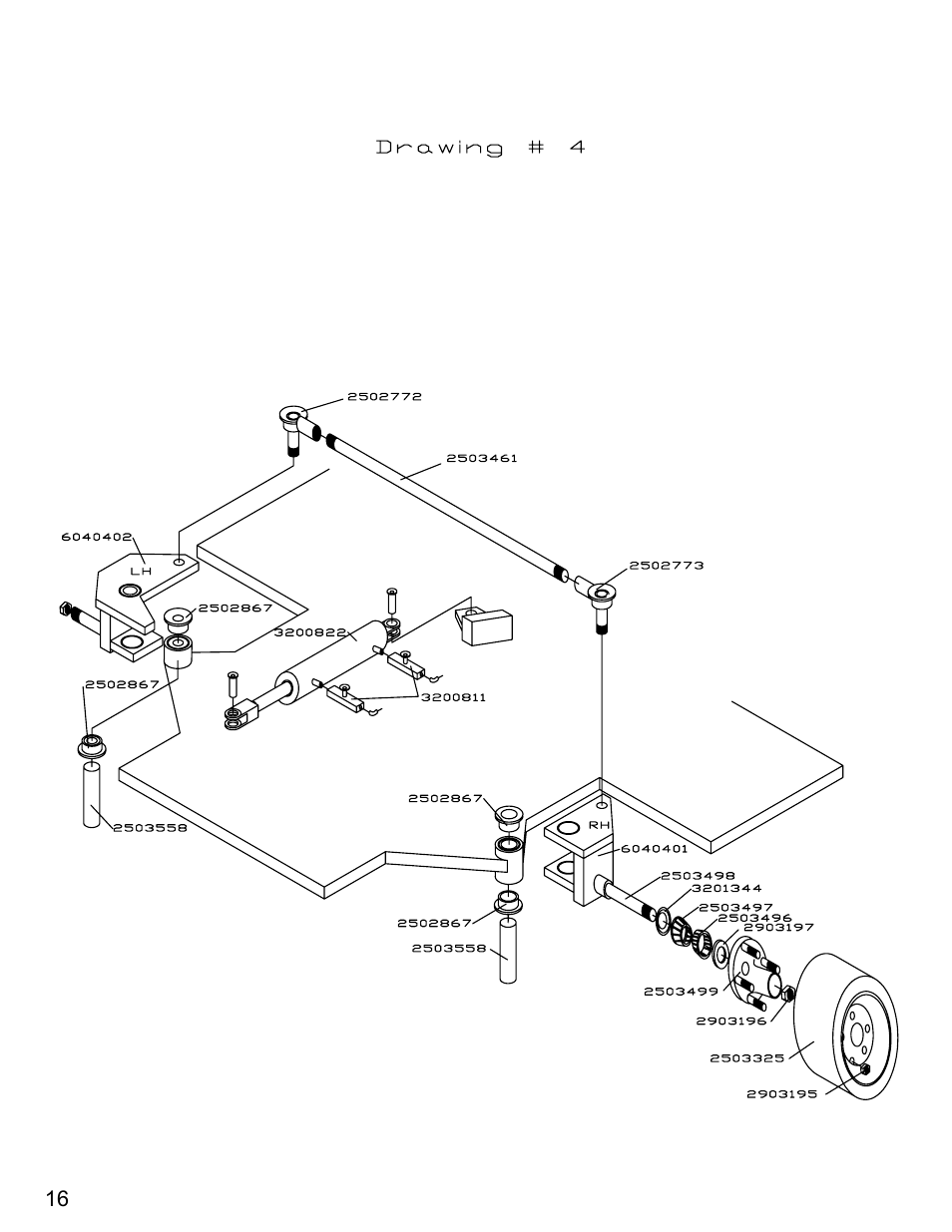 Steering ass'y dwg, Oke assembly 100hp (post 2005) | Diamond Products CS-2000 User Manual | Page 16 / 32