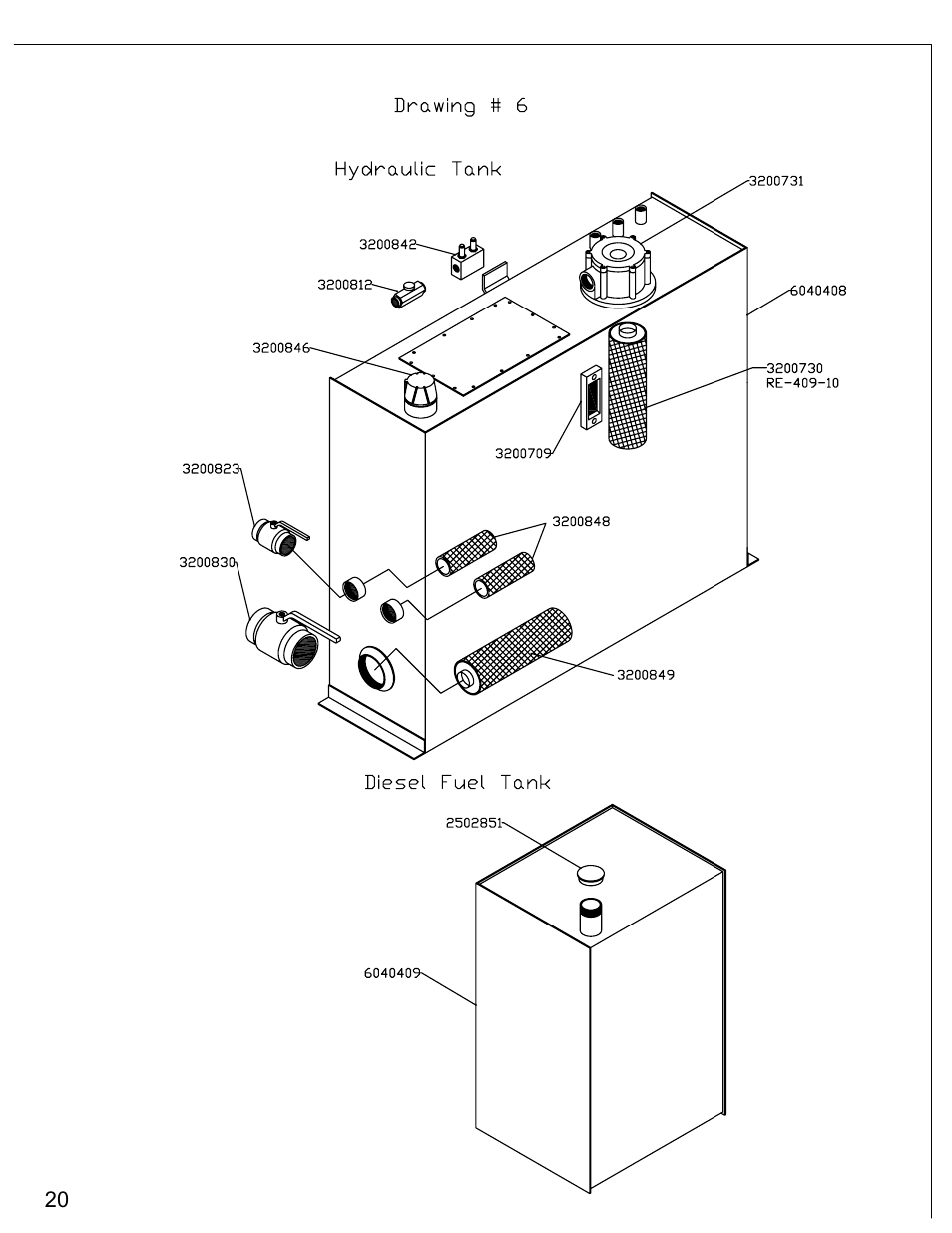 Hydraulic tank dwg, Eering assembly | Diamond Products CS-2000 User Manual | Page 20 / 32