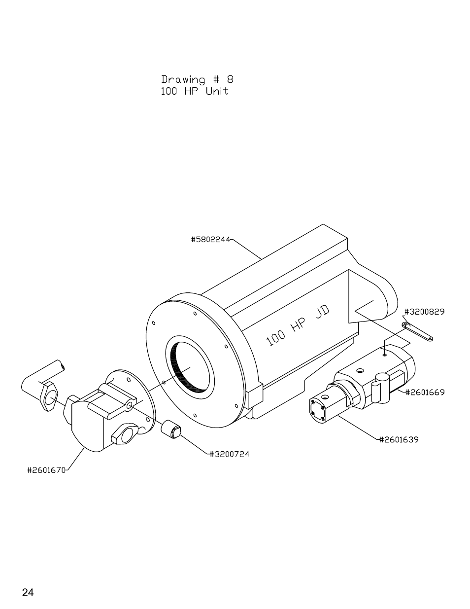 100hp eng & drive pump dwg, Ydraulic tank | Diamond Products CS-2000 User Manual | Page 24 / 32