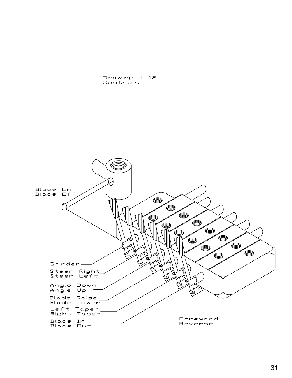 Controls, Ain frame | Diamond Products CS-2000 User Manual | Page 31 / 32