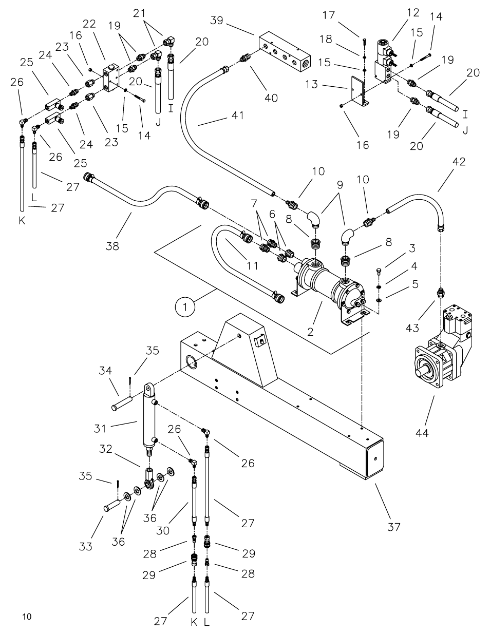 Hydraulics group b, Drawing 4. hydraulics group b | Diamond Products CC8000 User Manual | Page 10 / 44