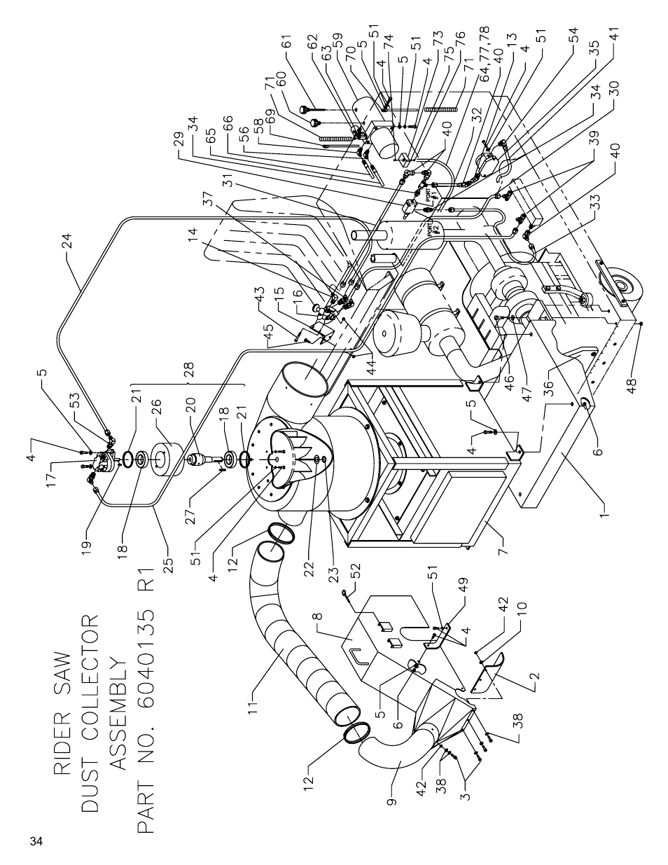 Dust collector, Dust collector option | Diamond Products CC8000 User Manual | Page 34 / 44