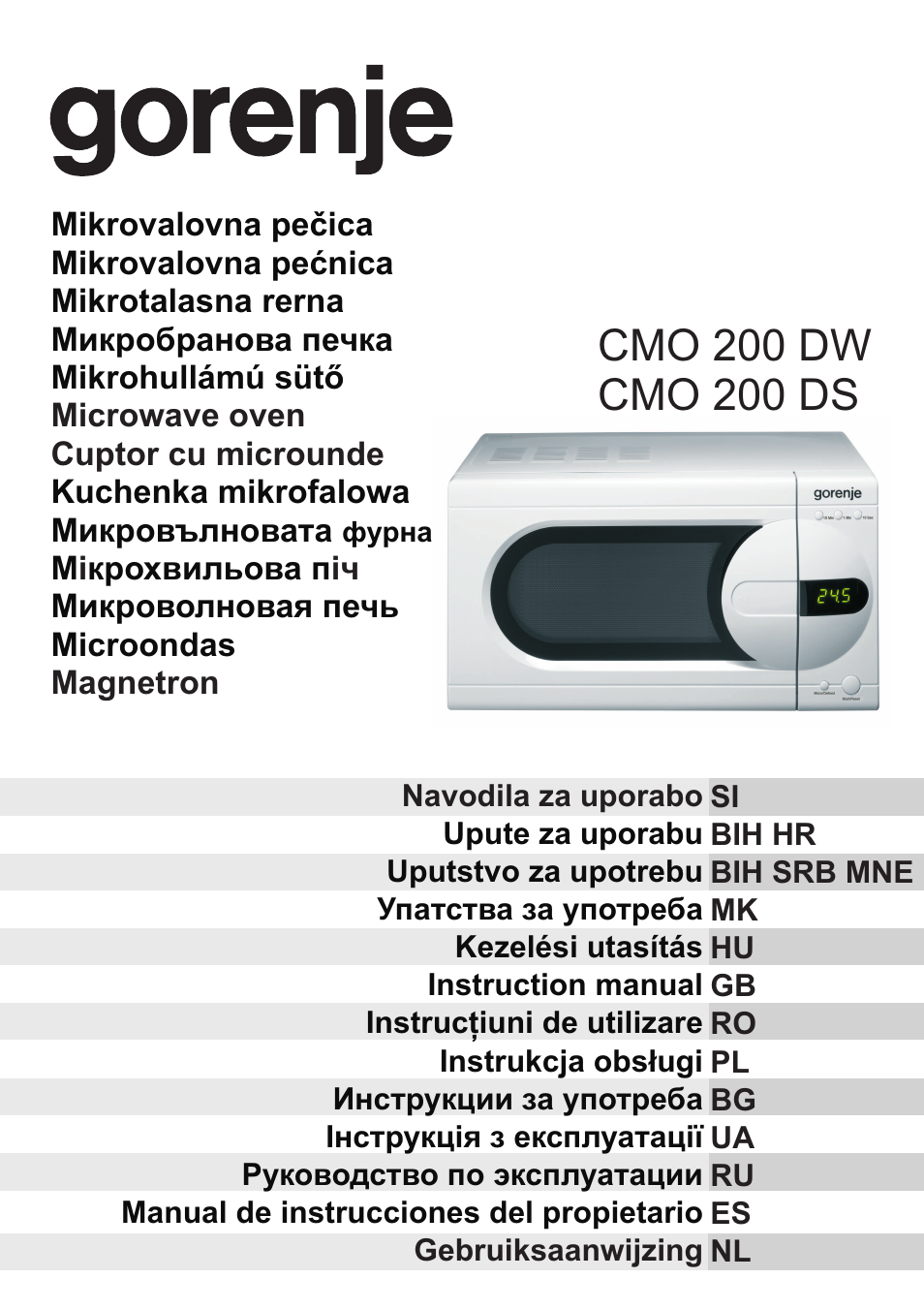 Gorenje CMO-200 DW User Manual | 124 pages