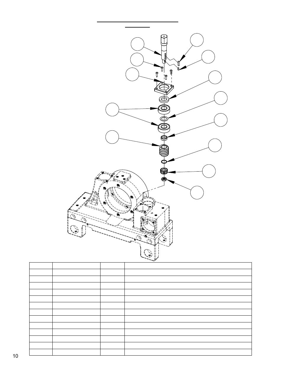 10 - manual travel assembly, Manual travel assembly | Diamond Products CC1600 User Manual | Page 10 / 36