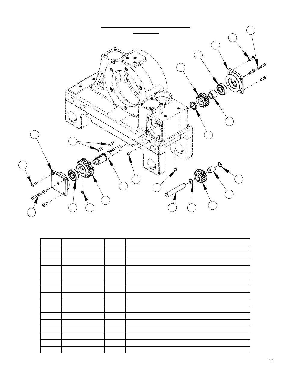 11 - travel transfer assembly, Travel transfer assembly | Diamond Products CC1600 User Manual | Page 11 / 36