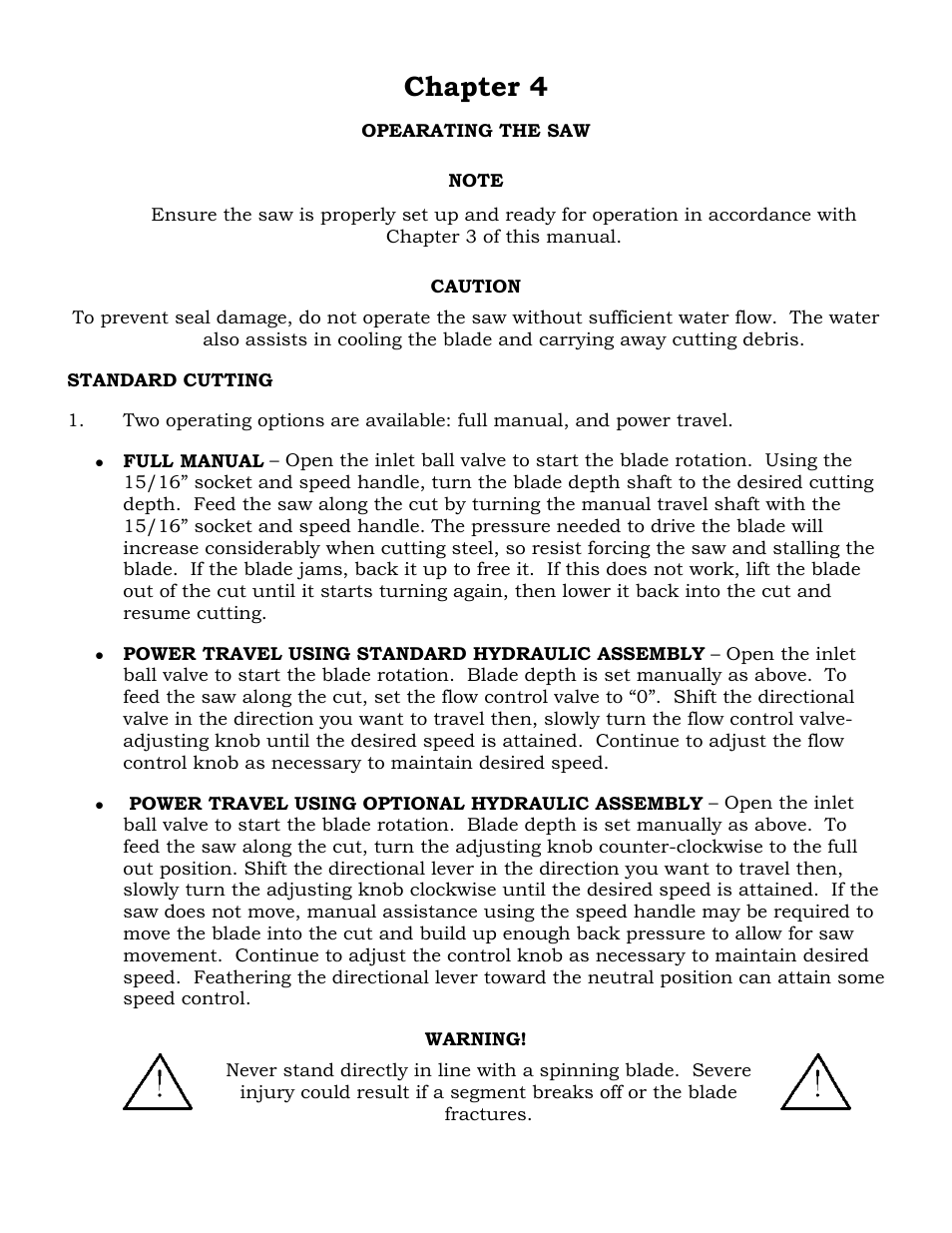 Chapter 4 | Diamond Products CC1600 User Manual | Page 10 / 16