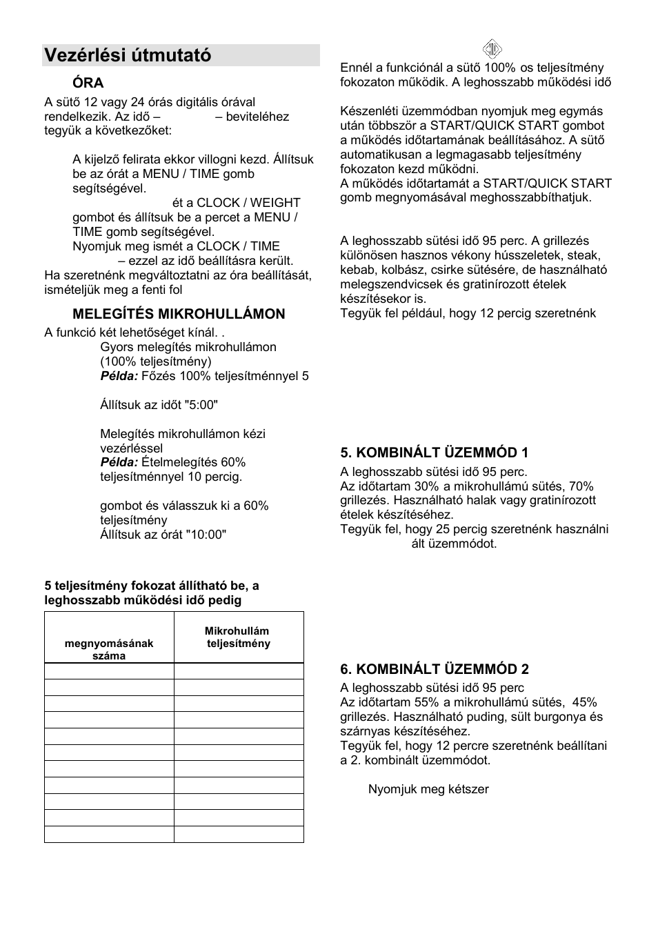 Vezérlési útmutató | Gorenje MO-20 DGE User Manual | Page 49 / 101