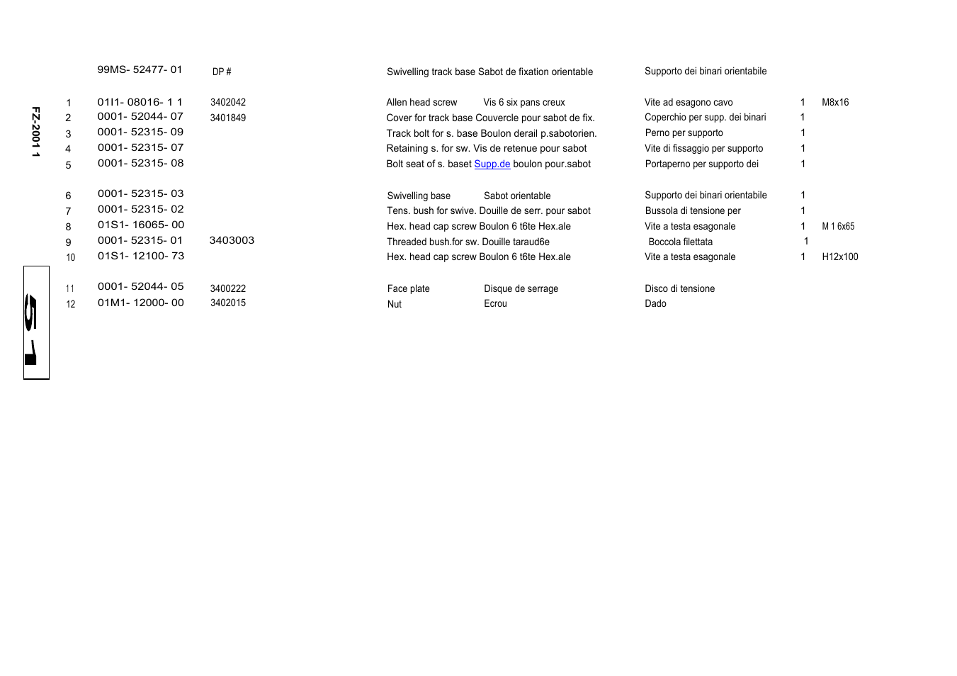 Diamond Products FZ-2S User Manual | Page 103 / 103