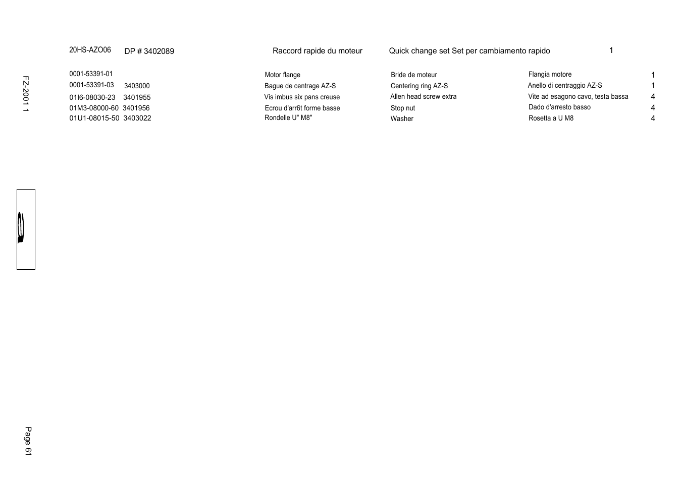 Diamond Products FZ-2S User Manual | Page 61 / 103