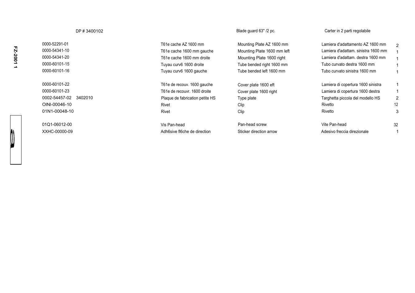 Diamond Products FZ-2S User Manual | Page 93 / 103