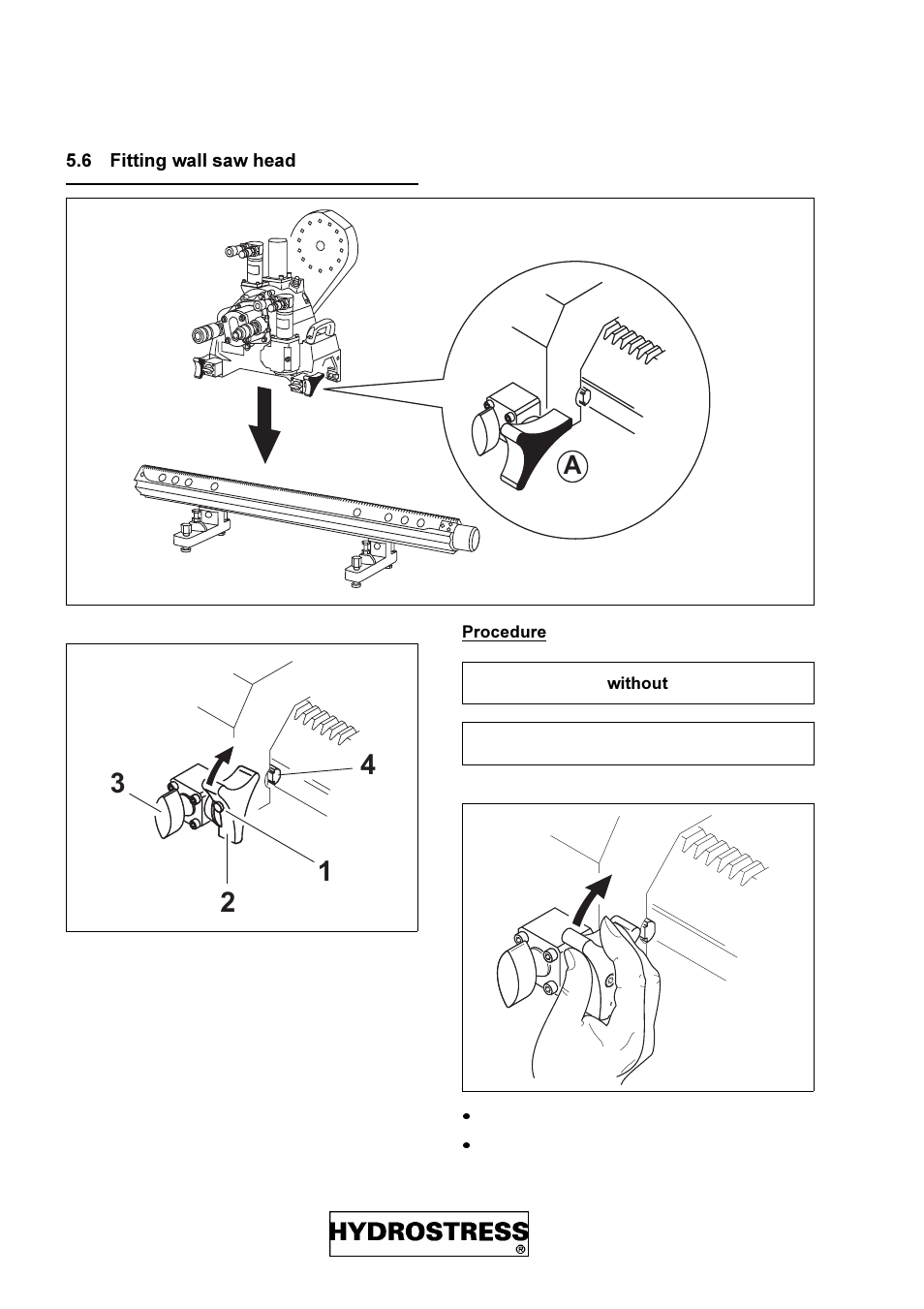 6 fitting wall saw head, Fitting wall saw head | Diamond Products FZ-4S User Manual | Page 22 / 83
