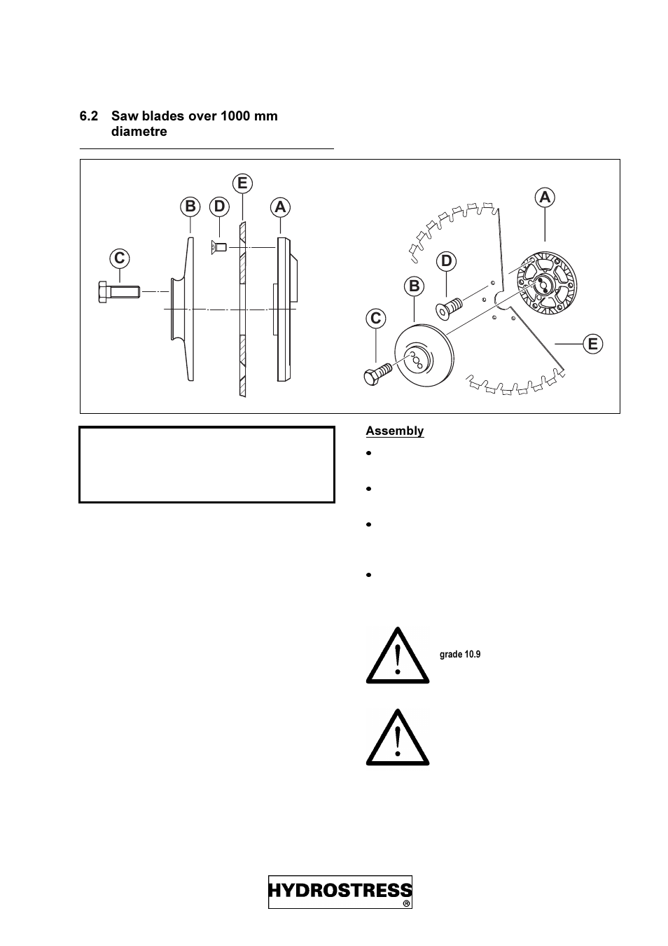 2 saw blades over 1000 mm diametre, Saw blades over 1000 mm diametre | Diamond Products FZ-4S User Manual | Page 25 / 83