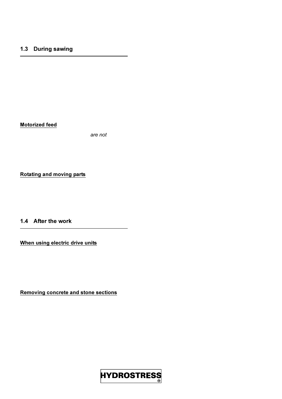 3 during sawing, 4 after the work, During sawing | After the work | Diamond Products FZ-4S User Manual | Page 8 / 83