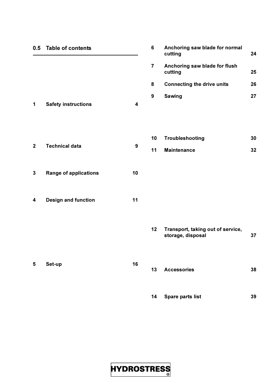 5 table of contents | Diamond Products DZ-S2 User Manual | Page 3 / 68