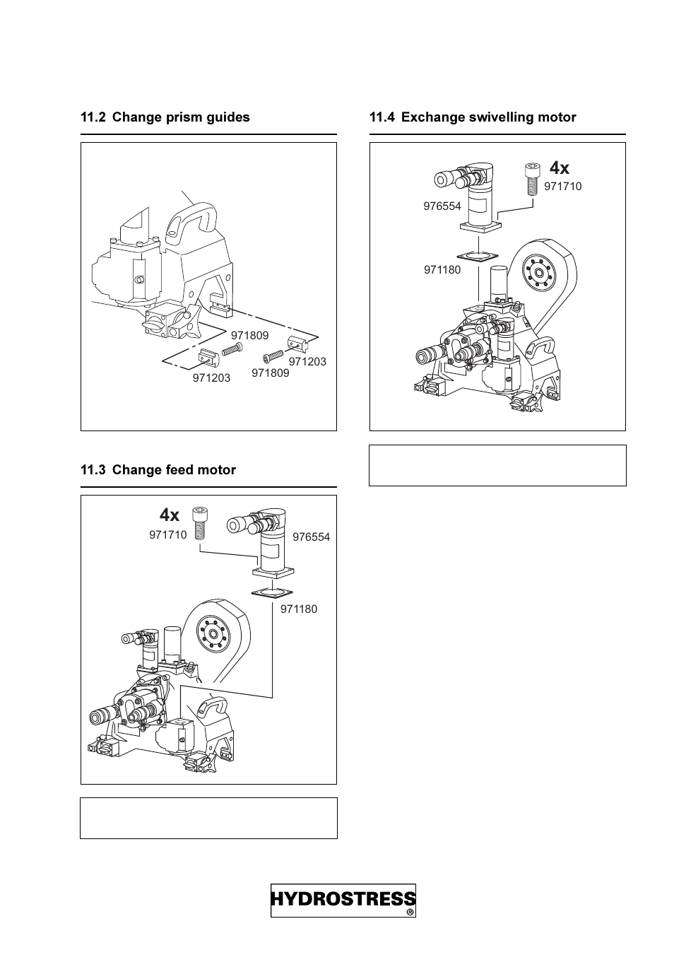 2 change prism guides, 3 change feed motor, 4 exchange swivelling motor | Diamond Products DZ-S2 User Manual | Page 33 / 68