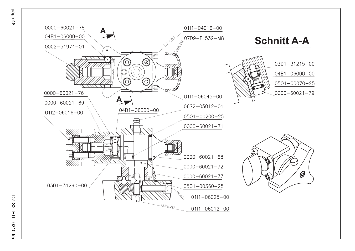 Schnitt a-a | Diamond Products DZ-S2 User Manual | Page 48 / 68